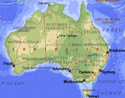 Western Australia, (W.A)